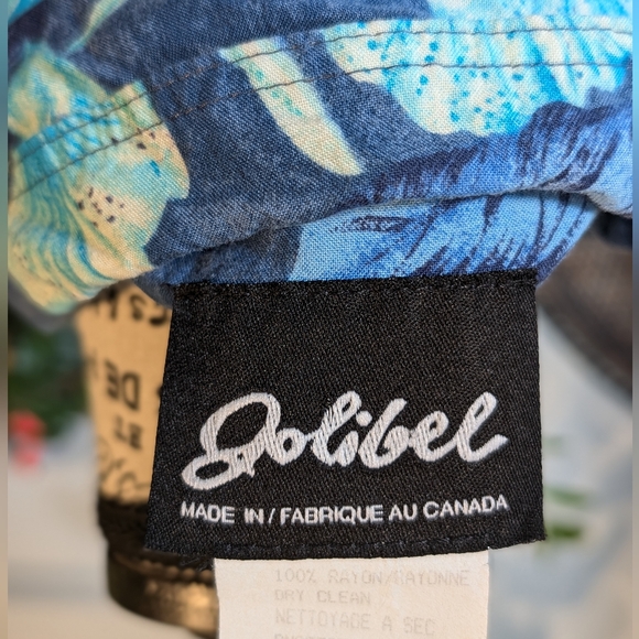 Vintage Blue Tropical Print Women's Dress Size M - Picture 8 of 9